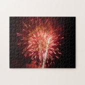 Patriottisch rood, wit en blauw vuurwerk II Legpuzzel (Horizontaal)