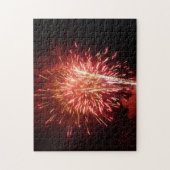 Patriottisch rood, wit en blauw vuurwerk II Legpuzzel (Verticaal)