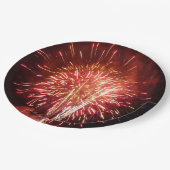 Patriottisch rood, wit en blauw vuurwerk II Papieren Bordje (Gekanteld)