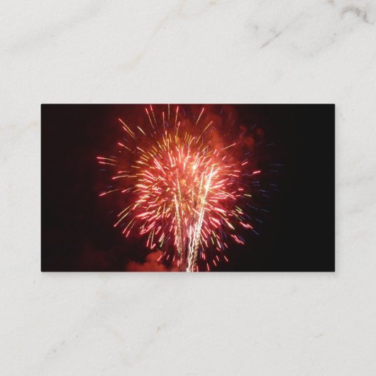 Patriottisch rood, wit en blauw vuurwerk II Visitekaartje (Achterkant)
