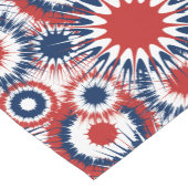 Patriottisch rood wit en blauw vuurwerk korte tafelloper (Hoek)