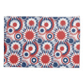 Patriottisch rood wit en blauw vuurwerk kussensloop (Achterkant-Links)