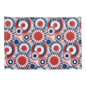 Patriottisch rood wit en blauw vuurwerk kussensloop (Achterkant-Rechts)