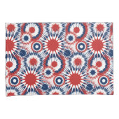 Patriottisch rood wit en blauw vuurwerk kussensloop (Voorkant-Rechts)
