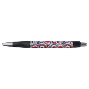 Patriottisch rood wit en blauw vuurwerk pen