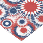 Patriottisch rood wit en blauw vuurwerk tafelkleed (Gekanteld)