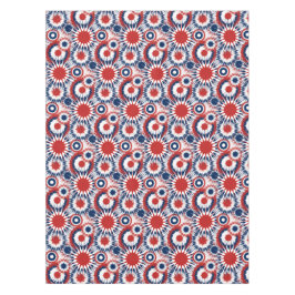 Patriottisch rood wit en blauw vuurwerk tafelkleed