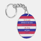 Patriottisch rood wit en blauw Wij de mensen Sleutelhanger (Voorkant Links)