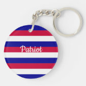 Patriottisch rood wit en blauw Wij de mensen Sleutelhanger (Achterkant)