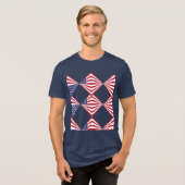 Patriottisch Rood wit en Blauwe Vlag T SHIRT (Voorkant volledig)