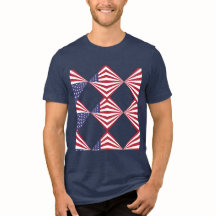 Patriottisch Rood wit en Blauwe Vlag T SHIRT
