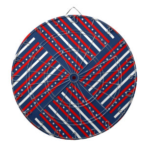 patriottisch rood wit sterren patroon dartbord