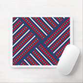 patriottisch rood wit sterren patroon muismat (Met muis)