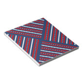 patriottisch rood wit sterren patroon notitieblok (Schuin)