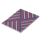 patriottisch rood wit sterren patroon notitieblok (Linkerzijde)
