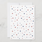 Patriottisch Rood, Wit & Verplicht 4 Juli Baby sho Kaart (Achterkant)