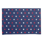 Patriottisch rood witte marjoen blauw sterpatroon  kussensloop (Voorkant-Rechts)
