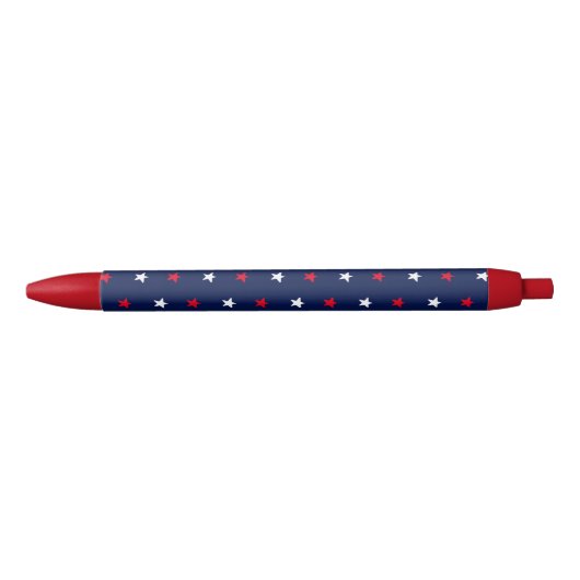 Patriottisch rood witte marjoen blauw sterpatroon zwarte inkt pen (Voorkant)