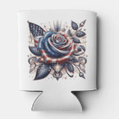 Patriottisch Roos en Amerikaanse Onafhankelijkheid Blikjeskoeler (Achterkant)