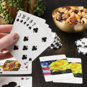 Patriottisch Roos Pokerkaarten (Insitu)