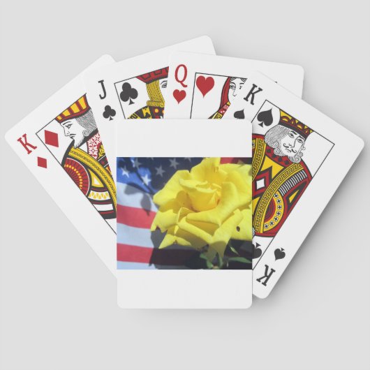 Patriottisch Roos Pokerkaarten (Achterkant)