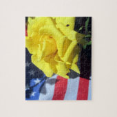 Patriottisch Roos Puzzle Legpuzzel (Verticaal)