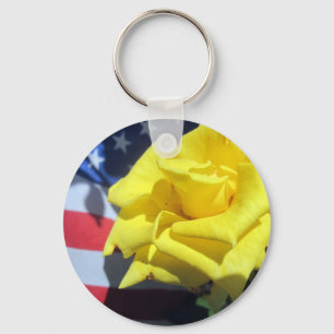 Patriottisch Roos Sleutelhanger
