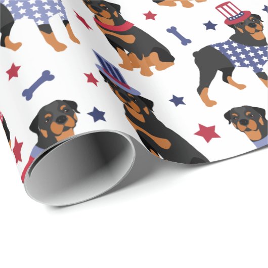 Patriottisch rottweiler cadeaupapier (Rol Hoek)
