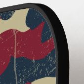 Patriottisch Rustieke Amerikaanse Vlag Camo Famili Pickleball Paddle (Links Detail)