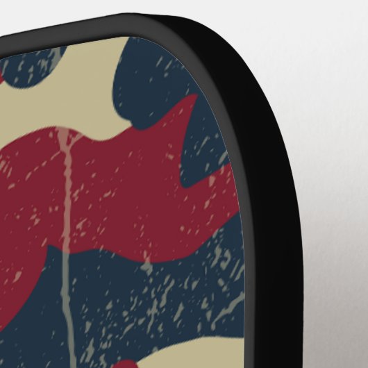 Patriottisch Rustieke Amerikaanse Vlag Camo Famili Pickleball Paddle (Links Detail)