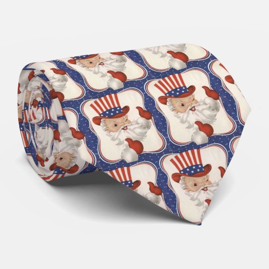  Patriottisch Santa Stropdas (Opgerold)