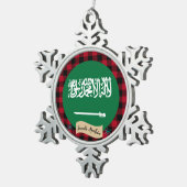 Patriottisch Saoedi-Arabië, buffelplein, Saoedisch Tin Sneeuwvlok Ornament (Rechts)