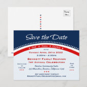 Patriottisch Save the Date Briefkaart (Voorkant / Achterkant)