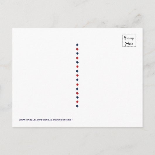 Patriottisch Save the Date Briefkaart (Achterkant)
