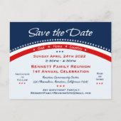 Patriottisch Save the Date Briefkaart (Voorkant)