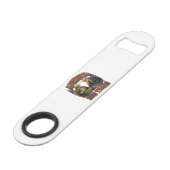 Patriottisch schaakspel 250 speed flessenopener (Voorkant Gekanteld)