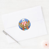 patriottisch schild ronde sticker (Envelop)