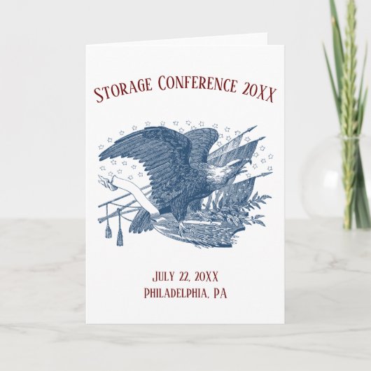  patriottisch schilderen Eagle USA Vlag pijlen Kaart (Voorkant)