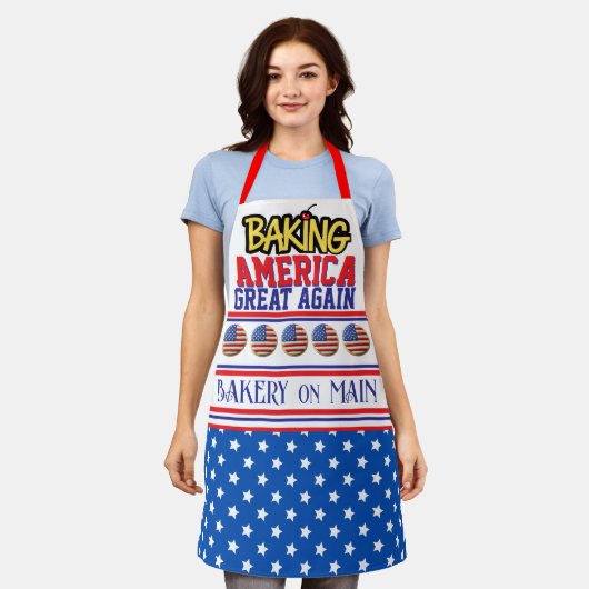 patriottisch schort (Gedragen)