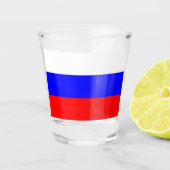 Patriottisch schot met Russische vlag Shot Glas (Voorkant)
