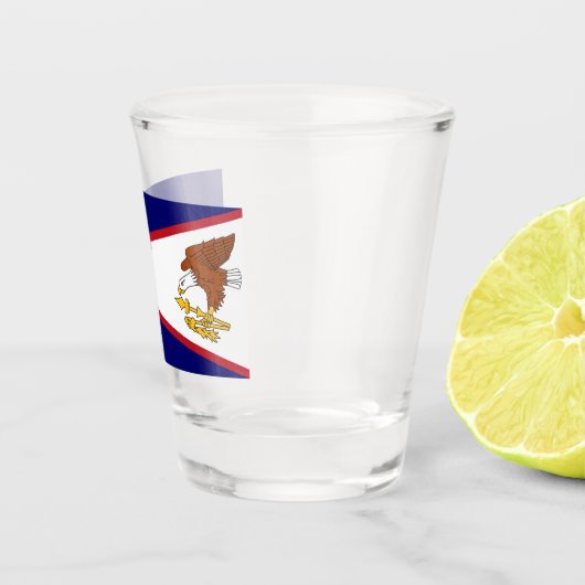 Patriottisch schot met vlag van Amerikaans Samoa Shot Glas (Rechts)
