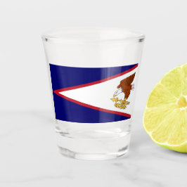 Patriottisch schot met vlag van Amerikaans Samoa Shot Glas