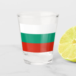 Patriottisch schot met vlag van Bulgarije Shot Glas