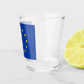Patriottisch schot met vlag van de Europese Unie Shot Glas (Rechts)