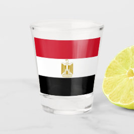 Patriottisch schot met vlag van Egypte Shot Glas
