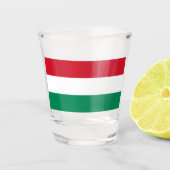 Patriottisch schot met vlag van Hongarije Shot Glas (Voorkant)