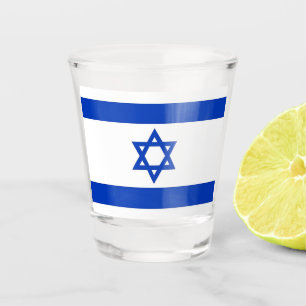 Patriottisch schot met vlag van Israël Shot Glas