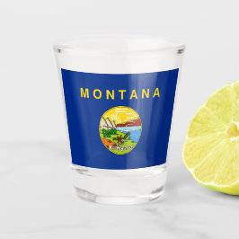 Patriottisch schot met vlag van Montana Shot Glas