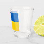 Patriottisch schot met vlag van Oekraïne Shot Glas (Rechts)