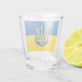 Patriottisch schot met vlag van Oekraïne Shot Glas (Achterkant)